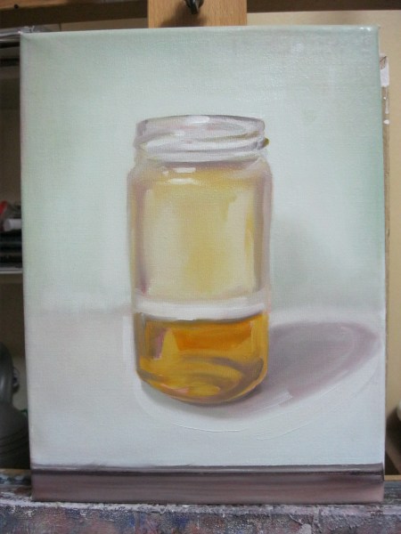 Studio jar with yogurt