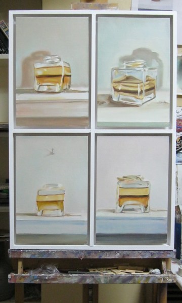 Studio jar with suspended coffee framed