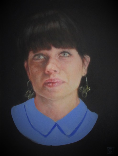 Katie Patterson, with ultramarine and titanium white