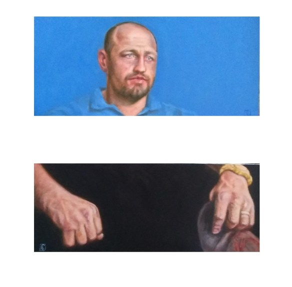 Lee Oldfield with ultramarine, viridian and cadmium yellow - Groundsman, Welbeck estate (copy)